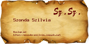 Szonda Szilvia névjegykártya